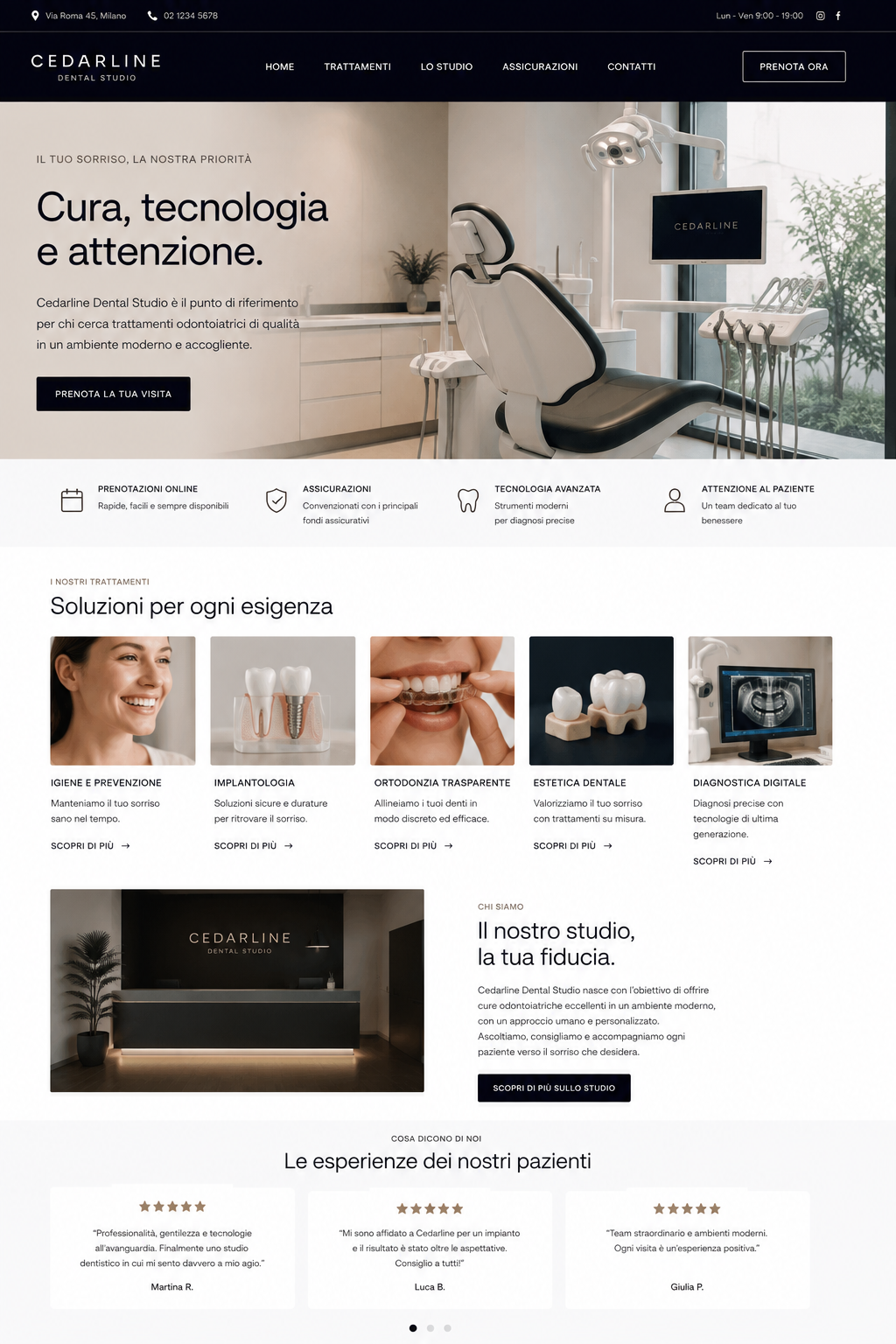 Anteprima del sito Cedarline Dental Studio